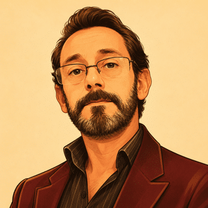Caricatura de Carlos, cofundador de Sertumore